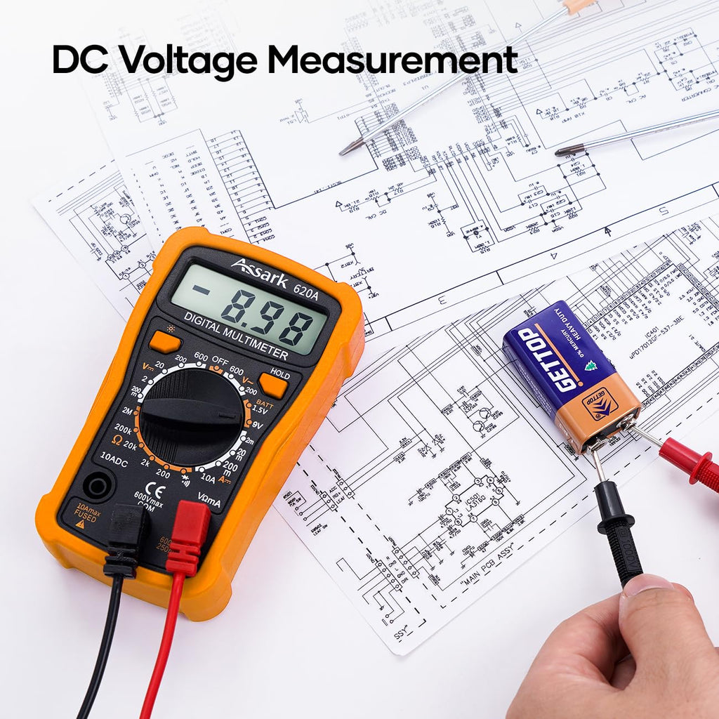 2000 Counts Digital Multimeter with Backlit LCD Display E559