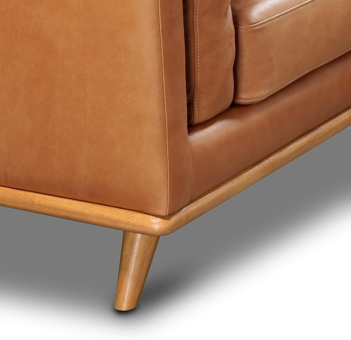 Saddle Tan Right-Facing Sofa Sectional, 90 inches X395
