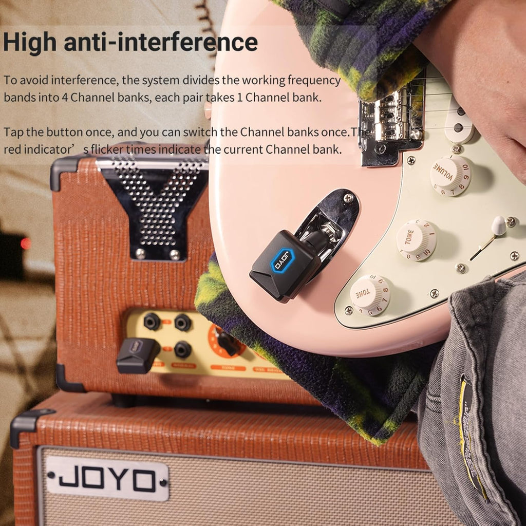 5.8GHz Wireless Guitar System with Charging Box and Guitar Audio Interface Y657142