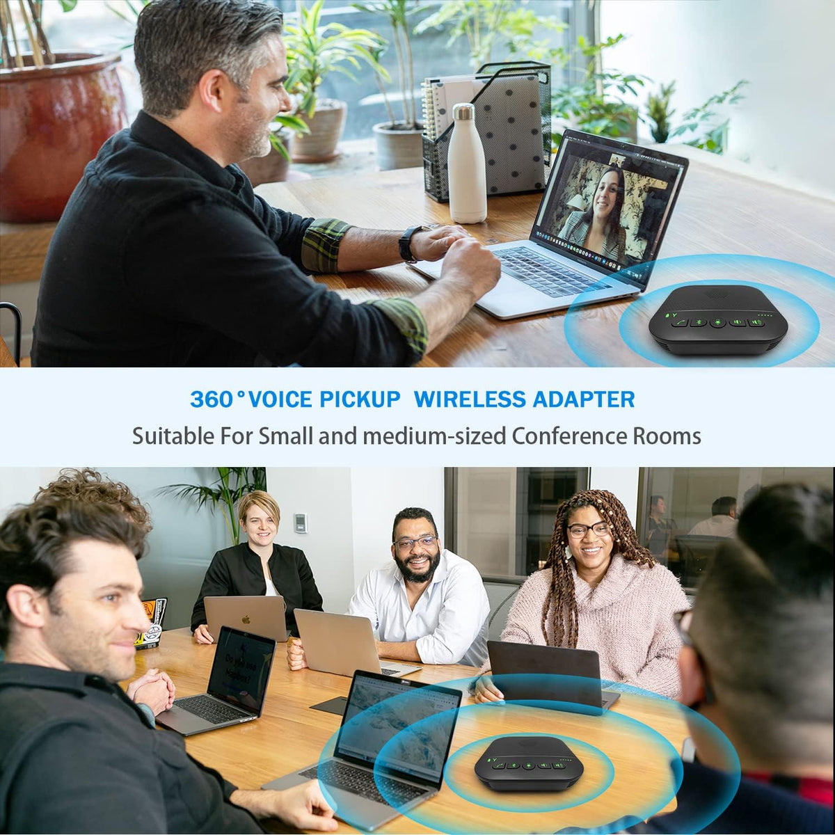 Bluetooth Conference Speakerphone with 4 Mics V22657