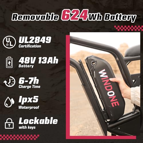 Electric Bike with 48V 13Ah/15Ah Battery, 20"/26'' Fat Tires H2793