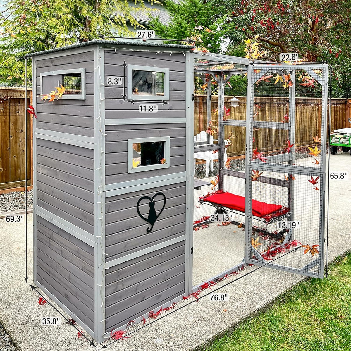 Large Cat House with 4 Levels, 77" L N272074