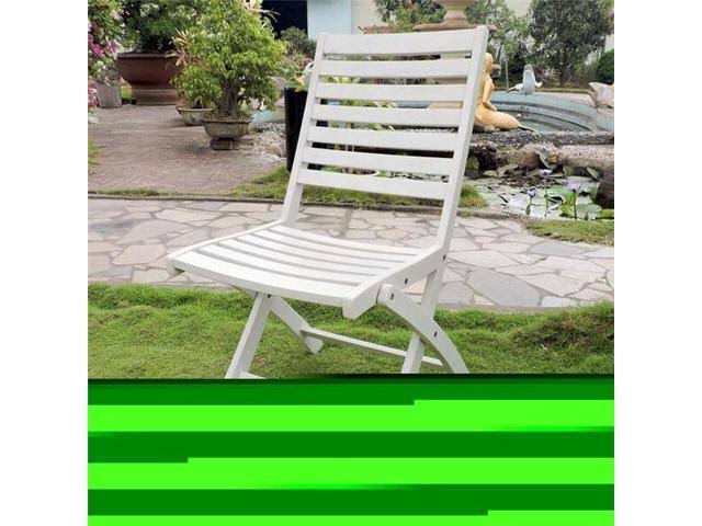 White Acacia Folding Patio Chair Set of 2 P609871