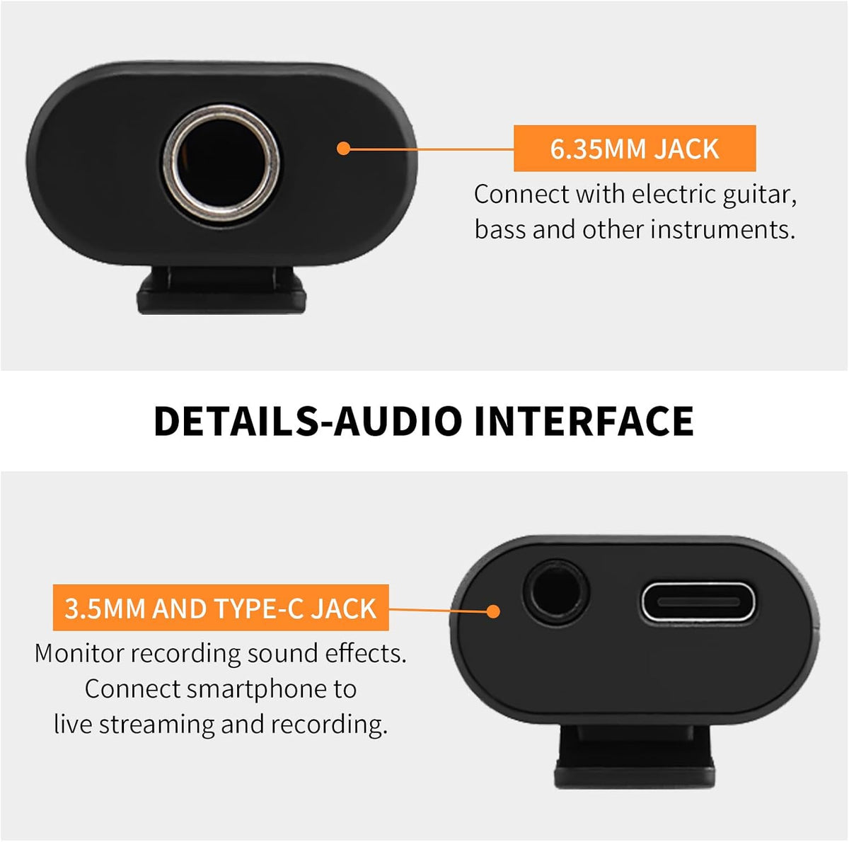 5.8GHz Wireless Guitar System with Charging Box and Guitar Audio Interface Y657142