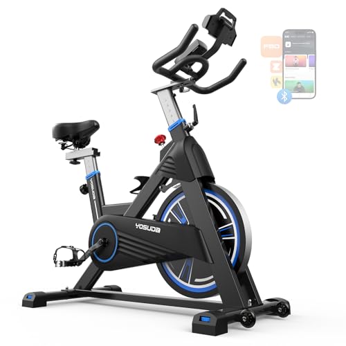 Magnetic Exercise Bike 350 lbs Weight Capacity Indoor Cycling Bike Stationary with Comfortable Seat Cushion Silent Belt Drive H2414