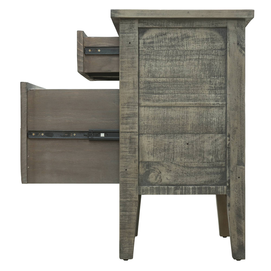 Reclaimed Wood Filing Cabinet with Two Drawers I493