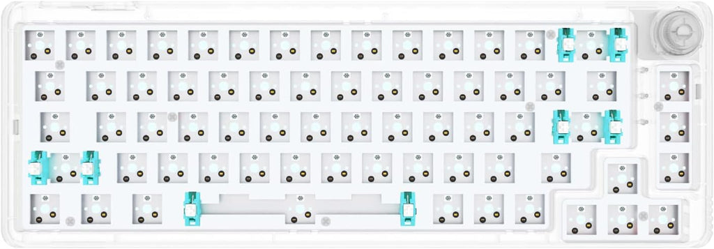 White 67 Keys Hot Swappable Mechanical Keyboard S6136