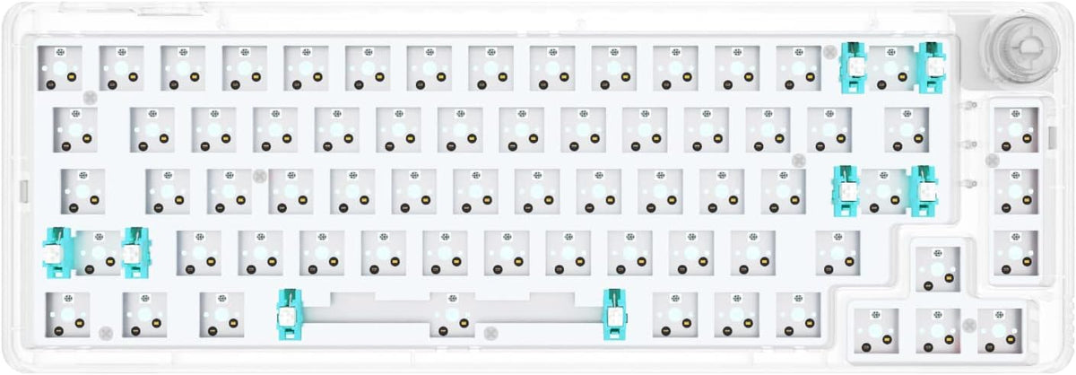 White 67 Keys Hot Swappable Mechanical Keyboard S6136