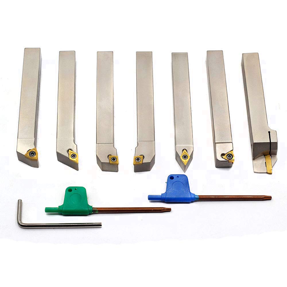 1/2 Shank 7 Pieces/Set Indexable Lathe Turning Tool Holder E1640
