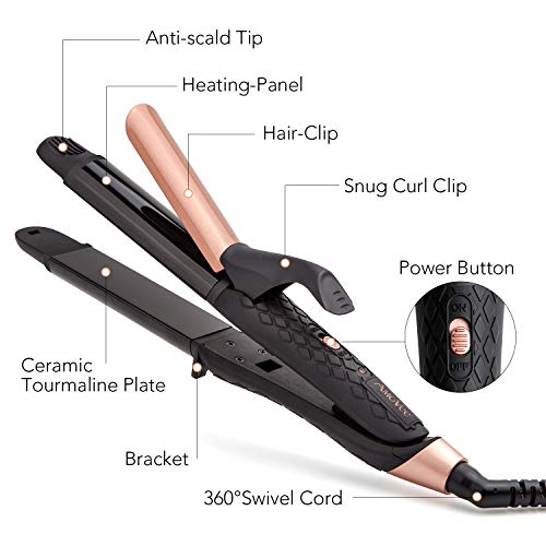 1 Inch Dual Voltage Travel Curling Iron with Carry Bag B769919