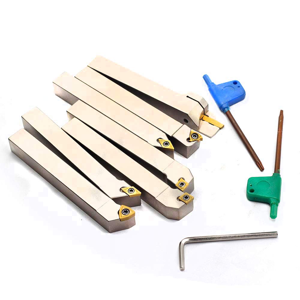 1/2 Shank 7 Pieces/Set Indexable Lathe Turning Tool Holder E1640