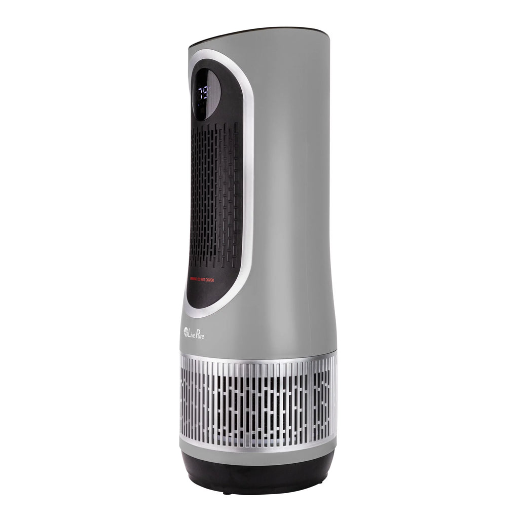 Gray 2 in 1 Air Purifier & Heater with HEPA Filtration X891