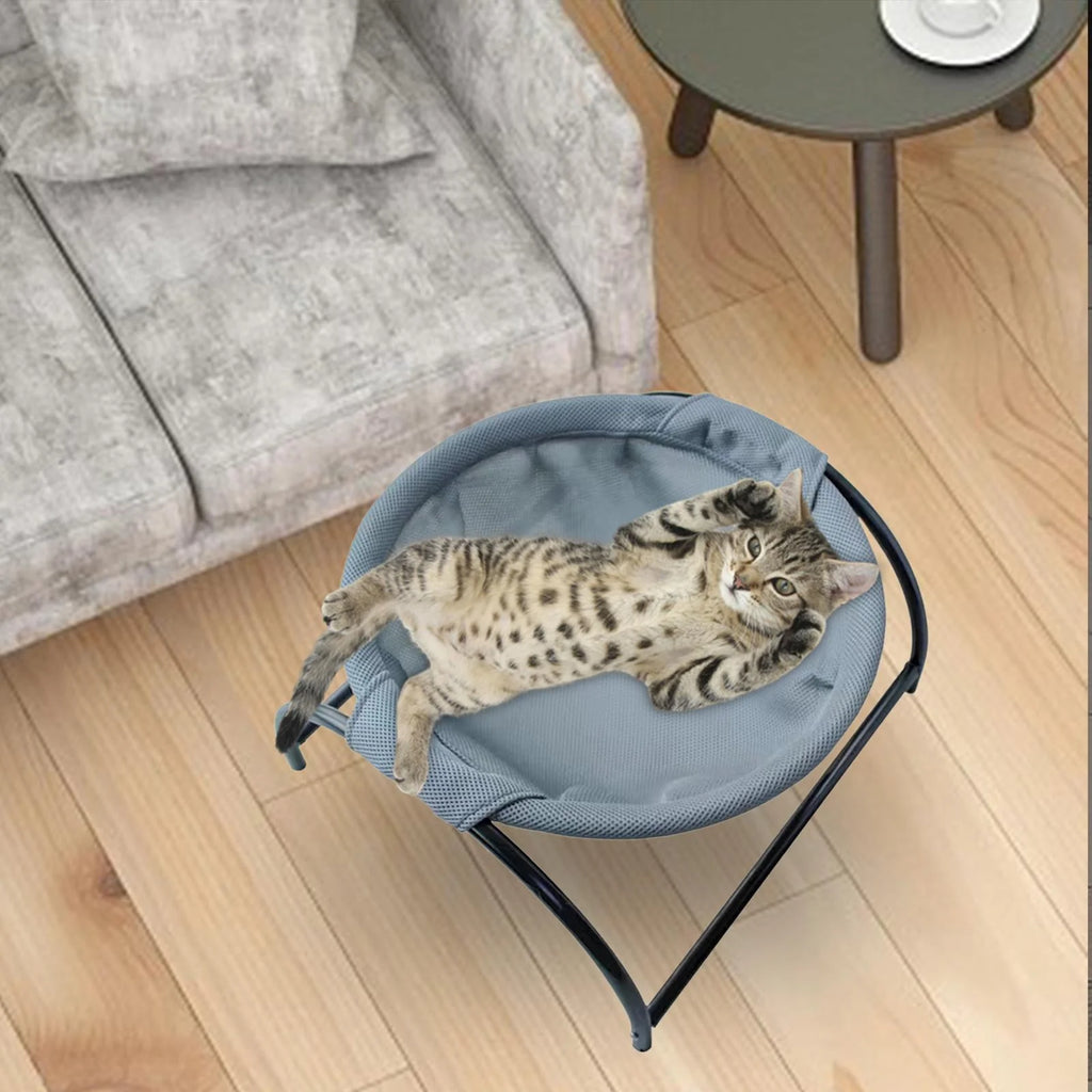 Gray Cat Hammock Pet Cot Dog Sleeping Bed L2908