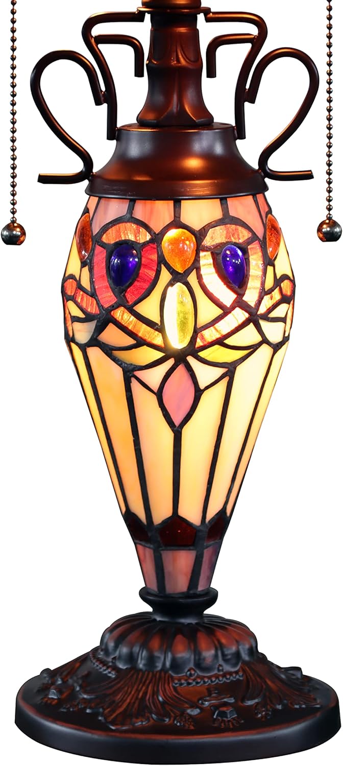 Dark Bronze 3 Light Double Lit Table Lamp 16" Shade Z524880