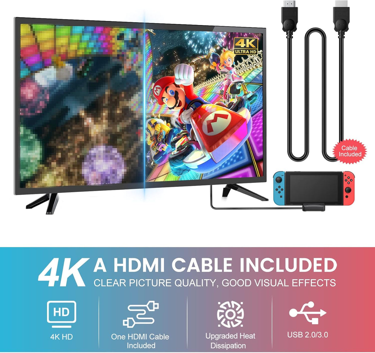 Switch TV Dock with 4K HDMI Cable M965