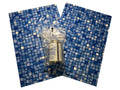 Blue Mosaic Swimming Pool Patch Repair Kit Vinyl Liner 2 Patches 1 ft x 8" with Glue W241