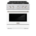 30 4.2 cu. ft. Gas Range with Convection Oven in Stainless Steel with White Matte Door M15199