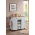 White Modern Kitchen Island Cart B534298