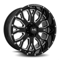 Gloss Black Milled Wheel W374