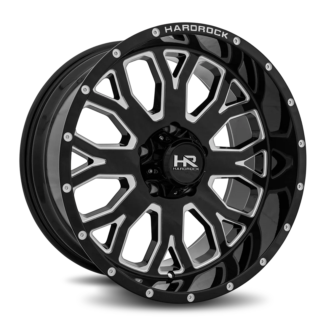 Gloss Black Milled Wheel W374