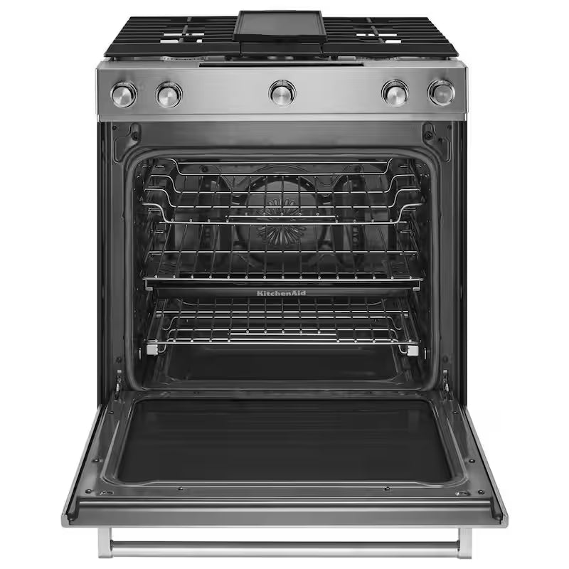 7.1 cu. ft. Slide-In Dual Fuel Range with Self-Cleaning Convection Oven in Stainless Steel U5313