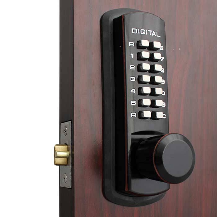 Satin Chrome Mechanical Keyless Door Knob O588821