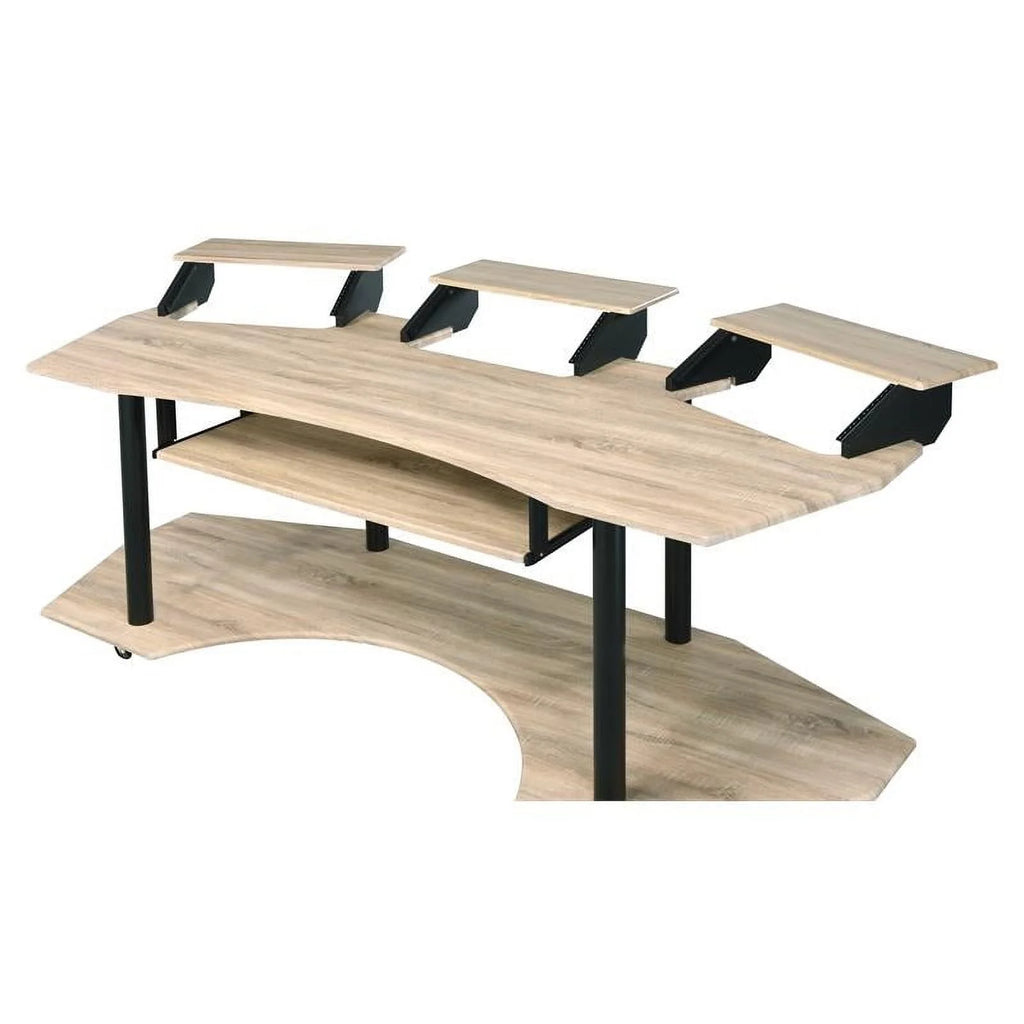 Contemporary Wood Music Recording Desk in Natural Oak R8360