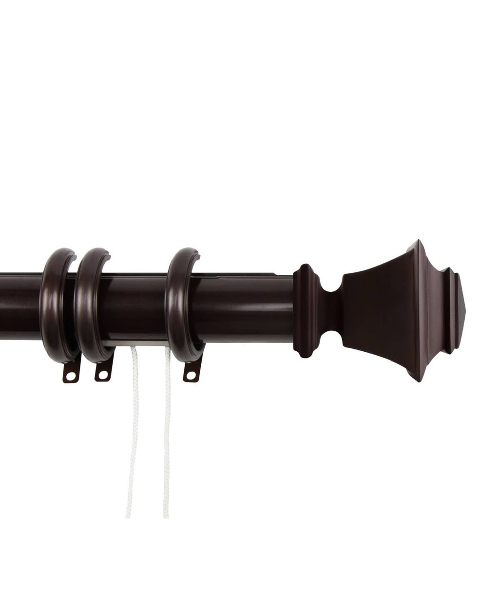 Decorative Traverse Rod with Ring in Satin Nickel B6054