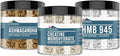 Creatine Monohydrate, HMB Powder & Ashwagandha Capsules 200 Capsules Q199542
