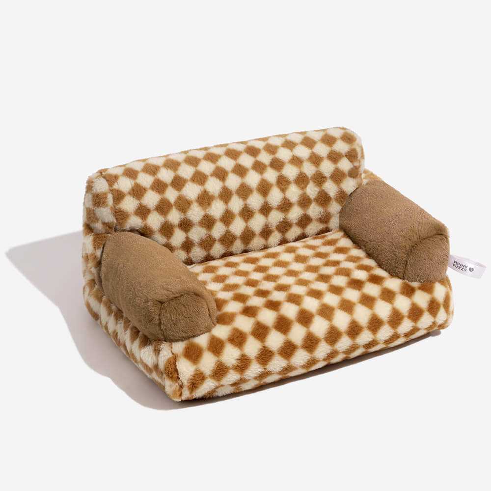 Plaid Dog & Cat Couch Bed J5553