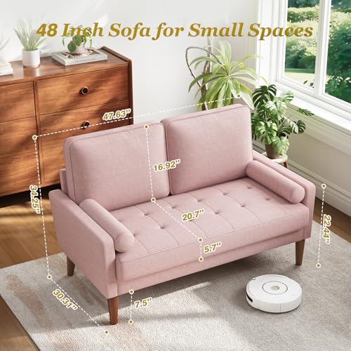 Ashbeige Loveseat Sofa with Solid Wood Legs J570519