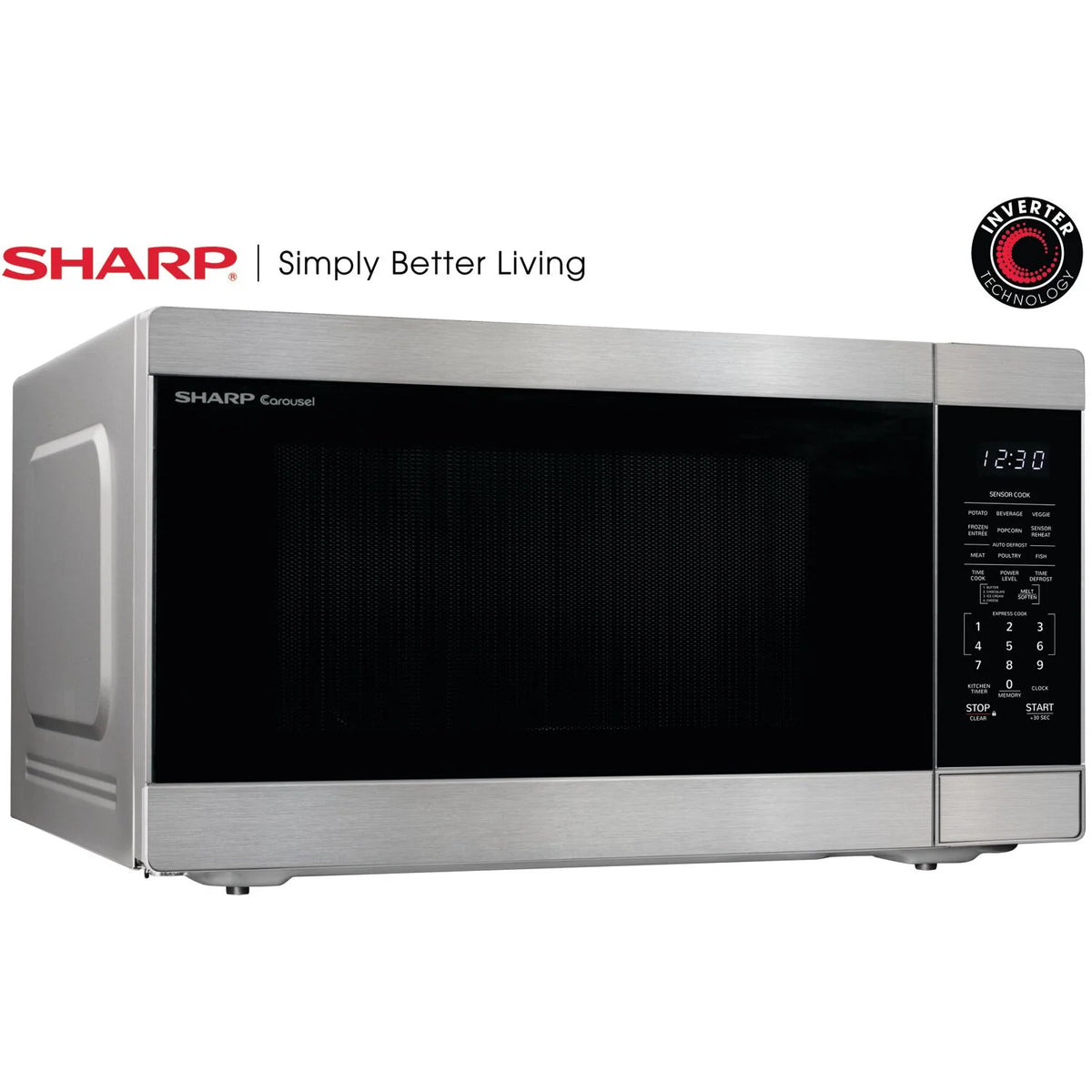 2.2 Cu. ft. Countertop Microwave Oven with Inverter Technology in Stainless Steel E8582