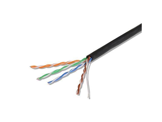 Cat5e Ethernet Cable UTP 1000ft Black Solid Bulk T23116