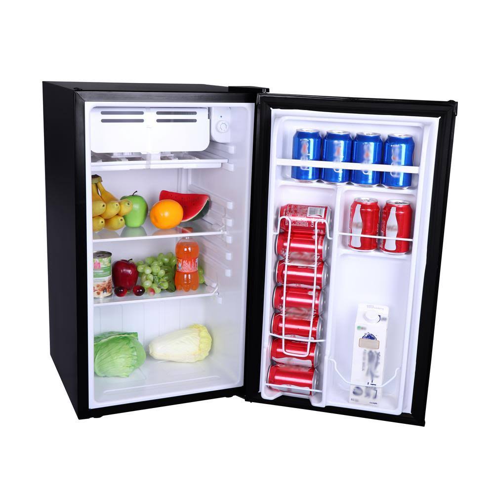 Black Stainless Steel Mini Fridge F734804