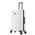 28" White Hardside Lightweight Luggage with Spinner Wheels V537974