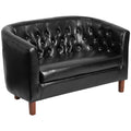 Black Tufted Loveseat B4066