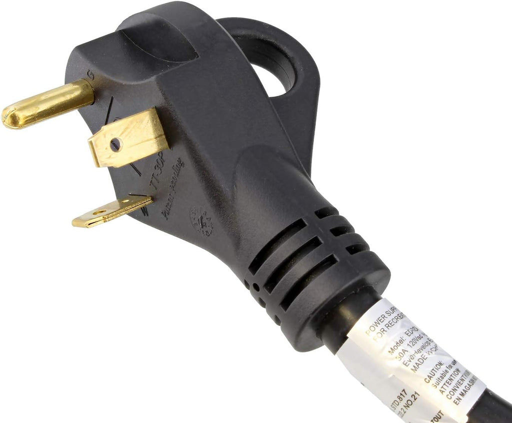 30A 25ft RV Power Cord with Grip Handle & Indicator Light, Pack of 2 C2692
