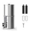 Water Filter System with 4 Filters, Stainless-steel, 2.25-gallon Z41393