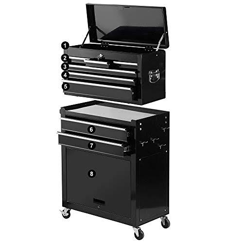 2pcs Rolling Tool Box with Sliding Drawers L69230