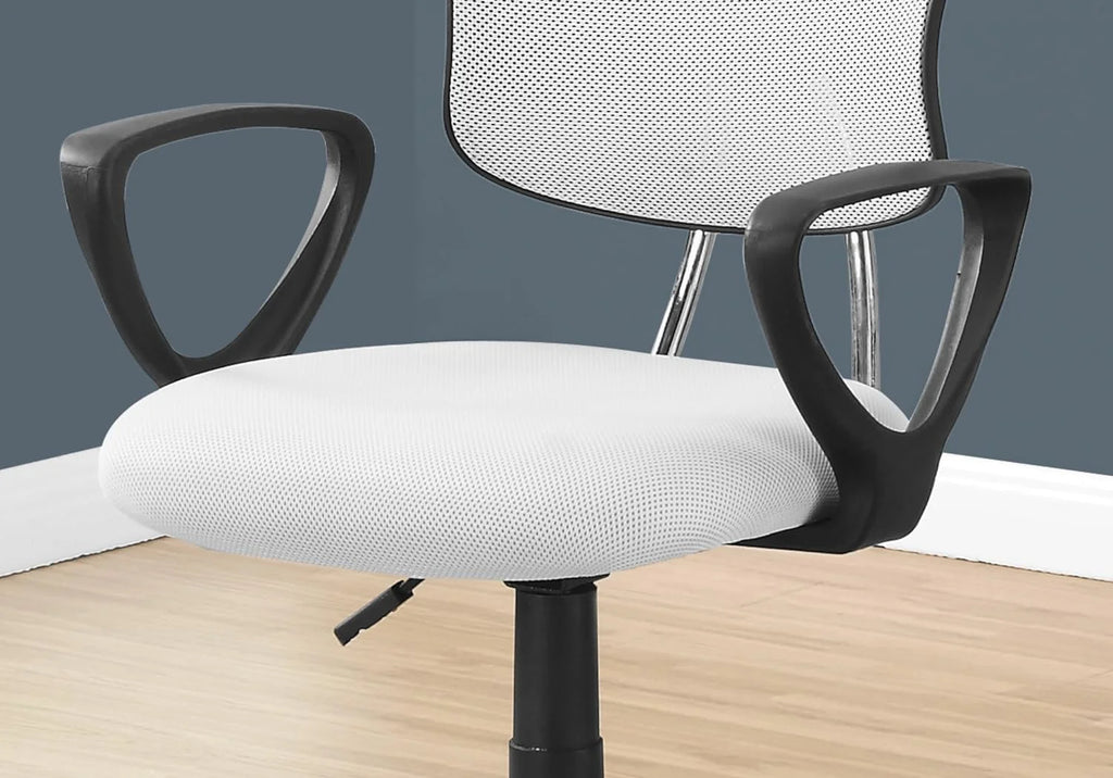 White Black Mesh Ergonomic Swivel Office Chair T83616