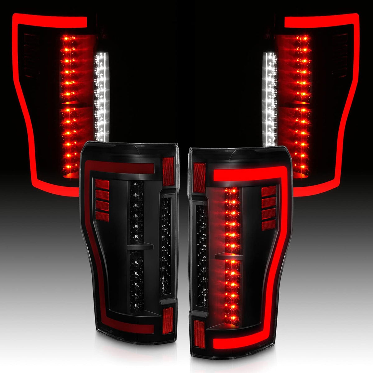 Full LED Smoke Black Replacement Taillights Pair R96016