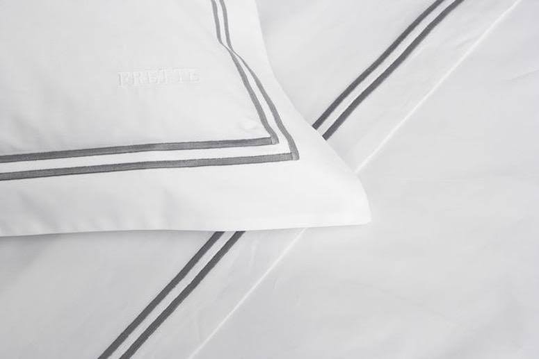 California King White Khaki Sheet Set A800