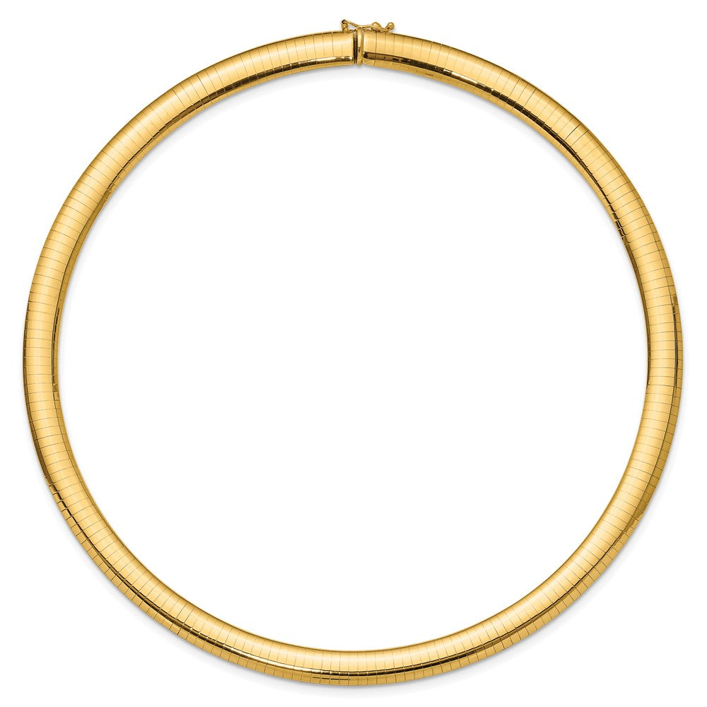 14 Karat Yellow Gold 8mm Domed Necklace P828