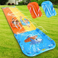 Inflatable Water Slide with 2 Bodyboards Lanes and Sprinkler V572751