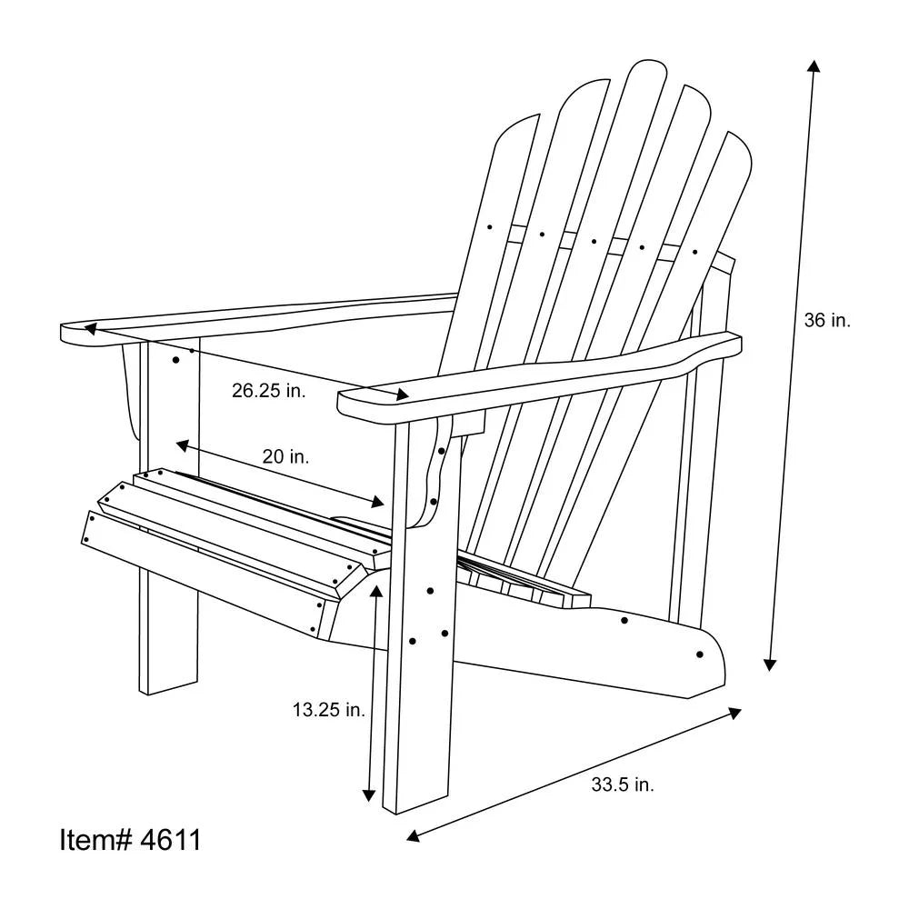 Solid Wood Adirondack Chair R31737