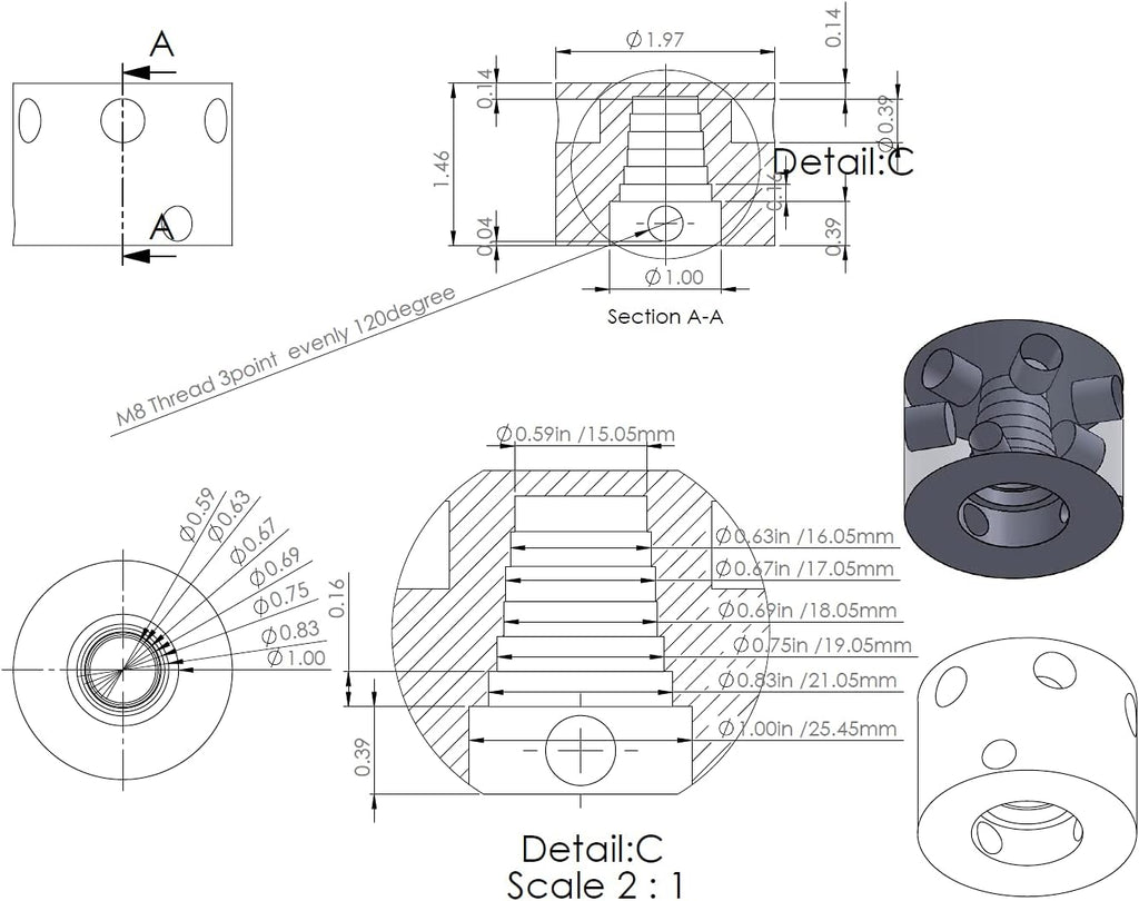 Hand Wheel for 3/4 inch Shaft with Extended Crank Handle G233