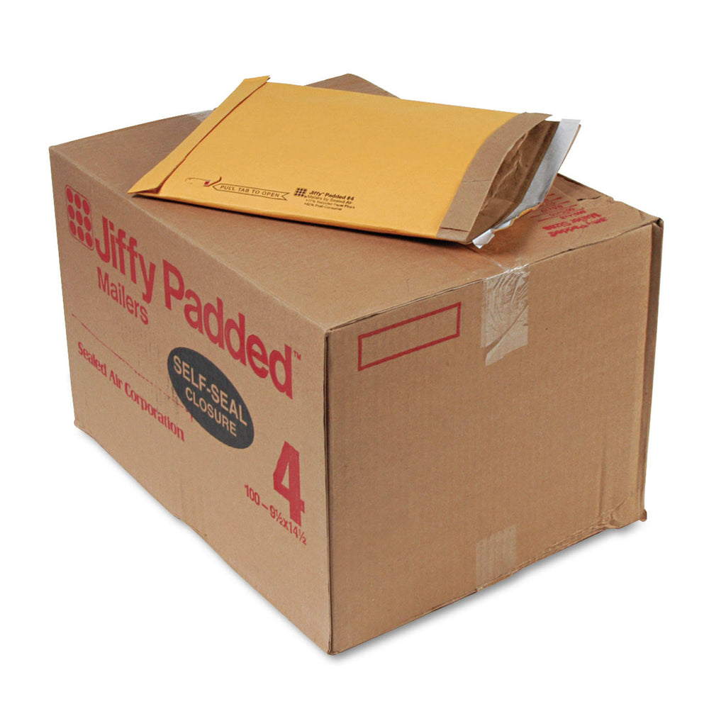 Padded Self Seal Mailer, 9 1/2 x 14 1/2, Natural Kraft, 100/Carton O98935