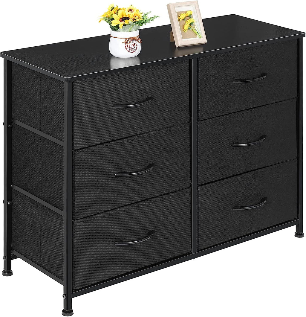 3 Tier 6 Drawer Gray Dresser M383738