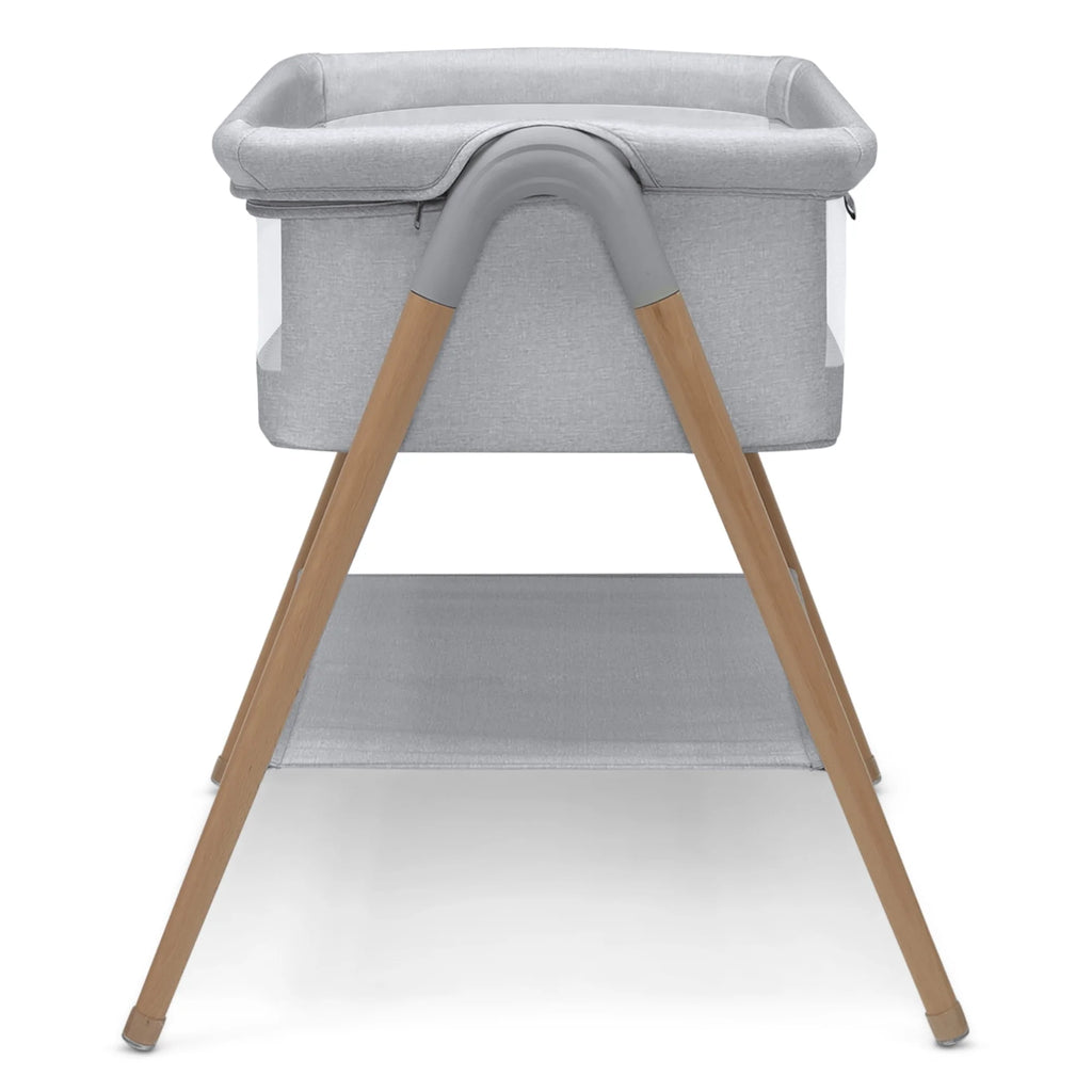 Grey Stripe Bassinet with Breathable Mesh C452983