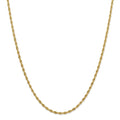 14kt Yellow Gold 3.0mm Semi-Solid Rope Chain 18 inch Lobster Clasp U61438